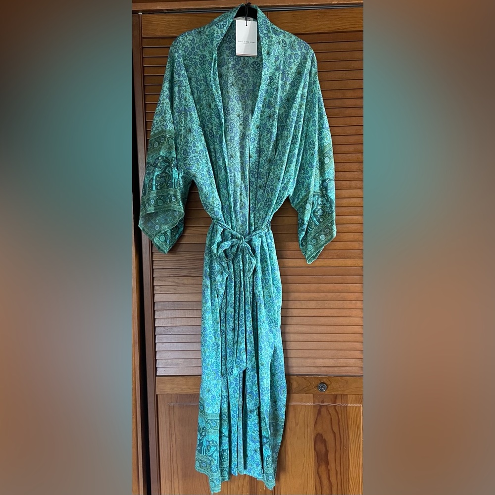 Spell | Sundown Maxi Robe Turquoise | M/L - Picture 7 of 16